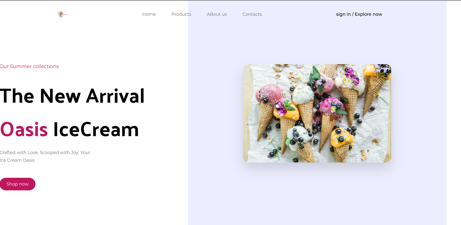 website pic of icecream